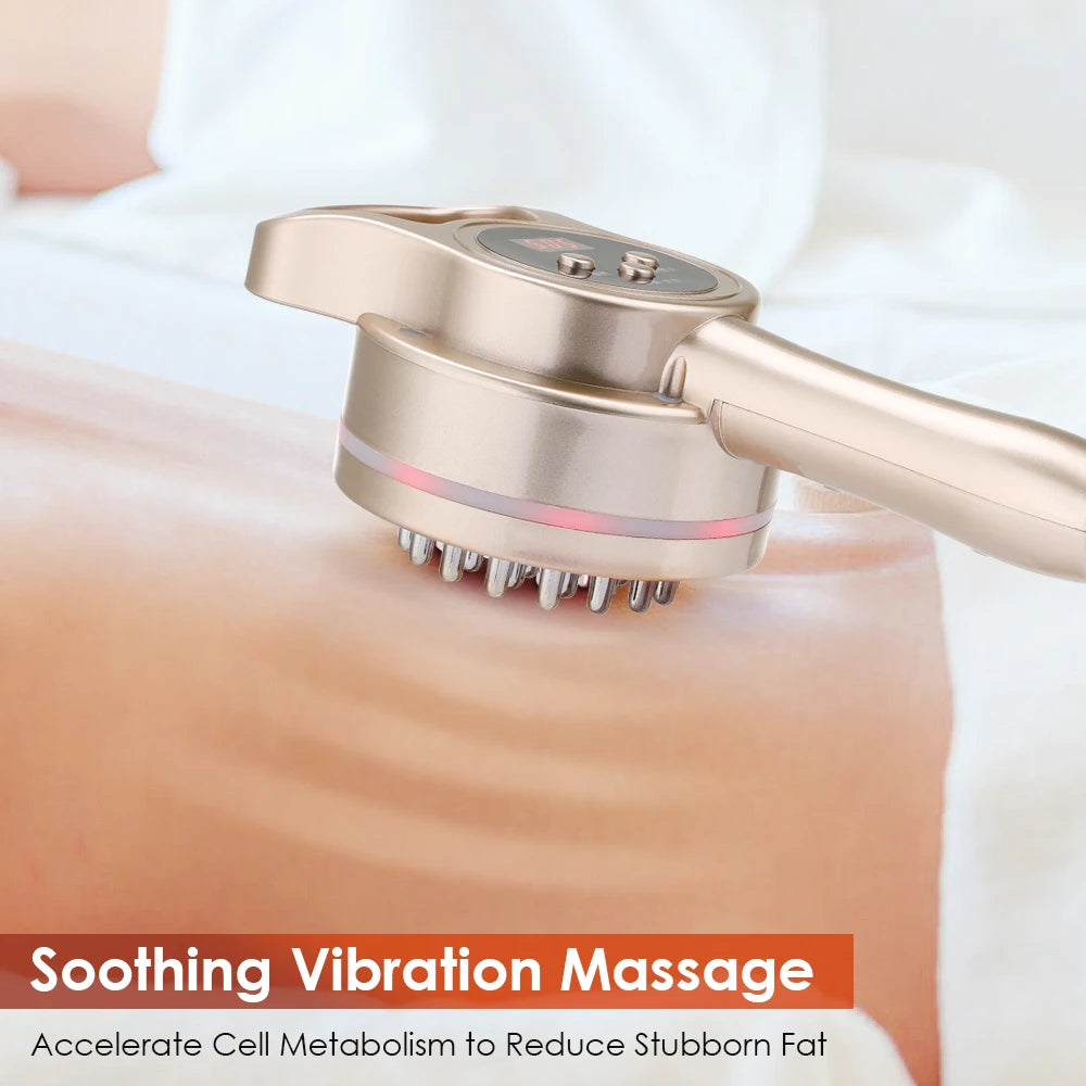 Electric Meridian Brush with Heating – Slimming Anti-Cellulite Fat Burner, Micro-Current Guasha Lymphatic Drainage Massage