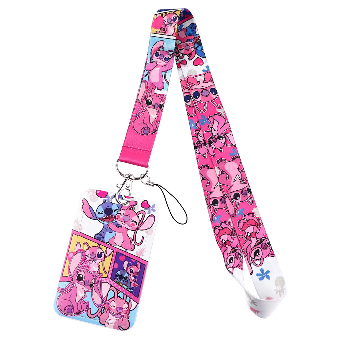 Cute Alien & Angel Cartoon Credential Holder Lanyard for Key, Card Badge & Gym Accessories