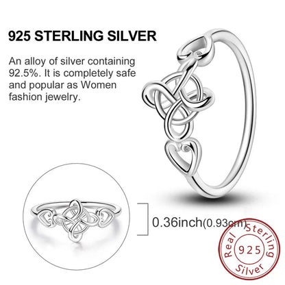 925 Sterling Silver Rings - Bow, Heart, Sun, Moon & Star Zircon Jewelry for Women, Birthday & Anniversary Gift