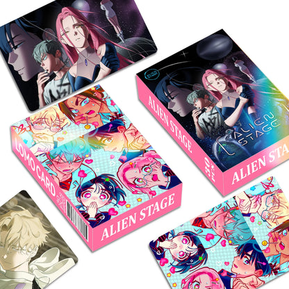 Alien Stage Anime Photo Card Set - 30PCS LOMO Cards & Mini Stickers for Collectors and Fans