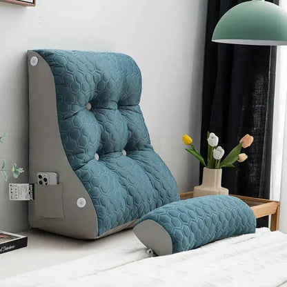 Soft Lumbar Bedside Cushion – Wedge Pillow for Back Support, TV Lounger & Reading, Decorative Bed Pillow