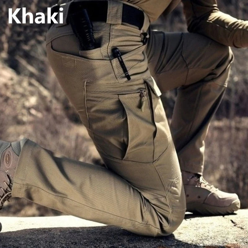 Men’s Tactical Cargo Pants 6XL – Waterproof Multi-Pocket Outdoor Hiking & Fishing Casual Sports Trousers Plus Size Fit