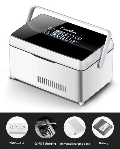 20400mAh Portable Insulin Refrigerator – USB Rechargeable Mini Cold Box with Bag for Medicine & Constant Temperature Storage