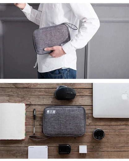 Waterproof Travel Cable Organizer Bag – Portable Digital Storage Pouch for Electronic Accessories