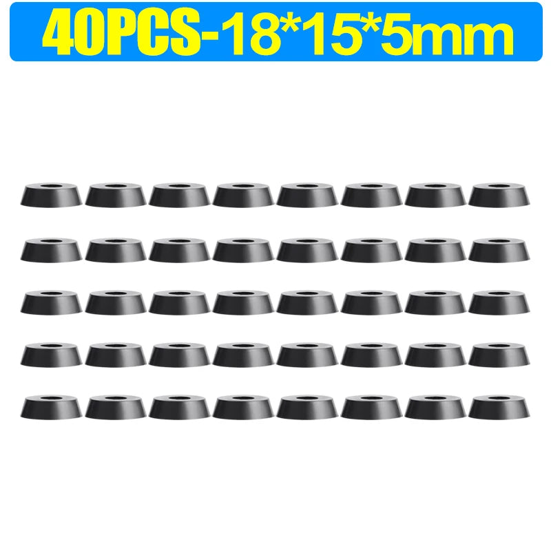 8/80pcs Rubber Furniture Pads - Non-Slip Floor Protectors & Chair Leg Bumper Gaskets for Tables and Cutting Boards