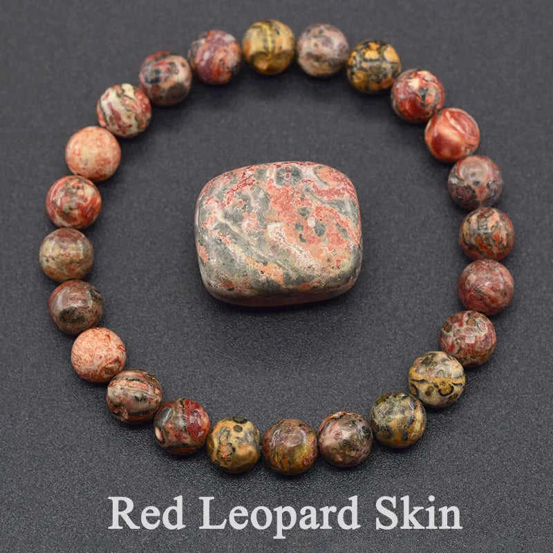 Natural 5A Lapis Lazuli Stone Bracelet - Elastic Healing Bead Jewelry Gift for Men & Women