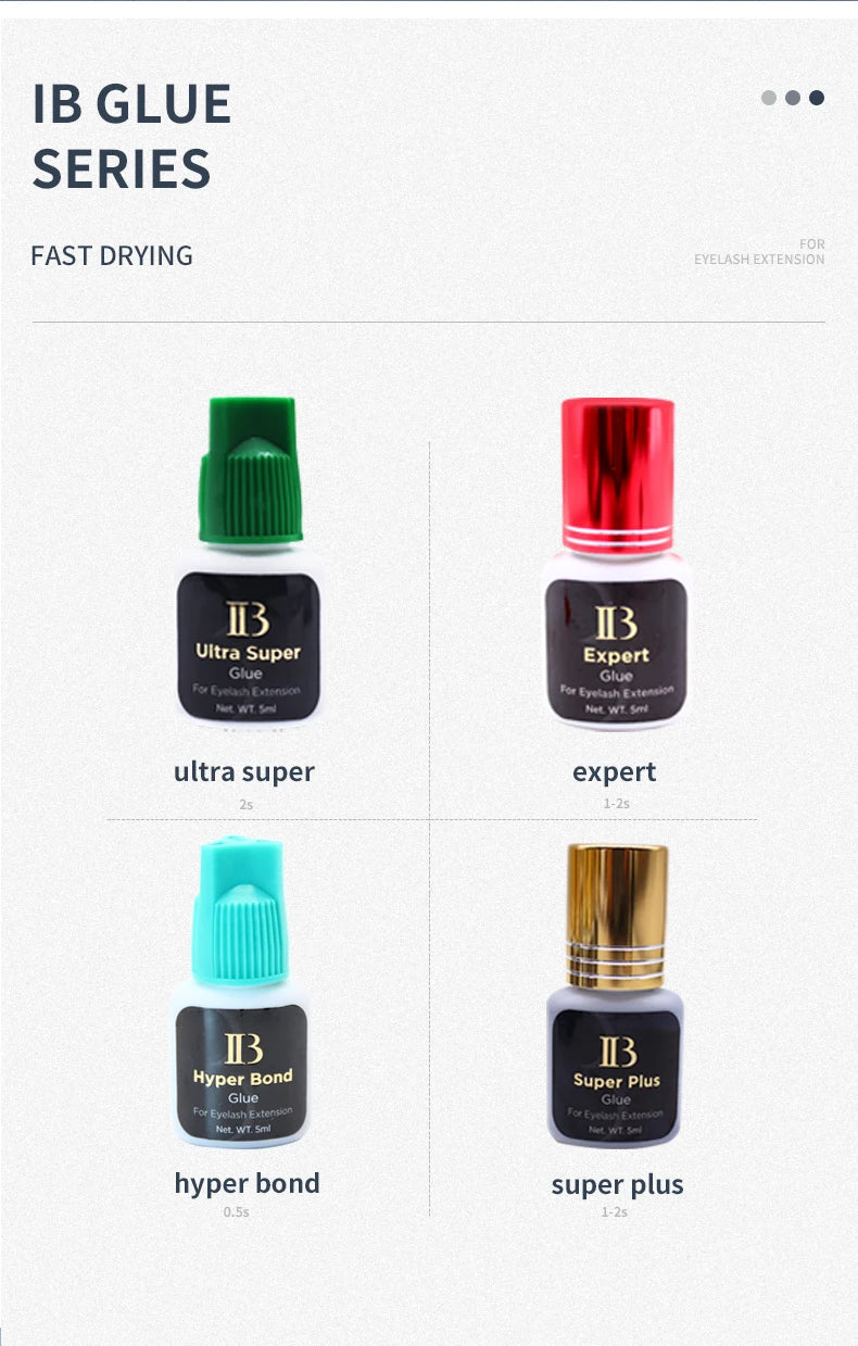 IB Super Bonder 15ml Clear Glue — Original Eyelash Extension Adhesive & Fixing Agent for False Lashes Makeup Tools