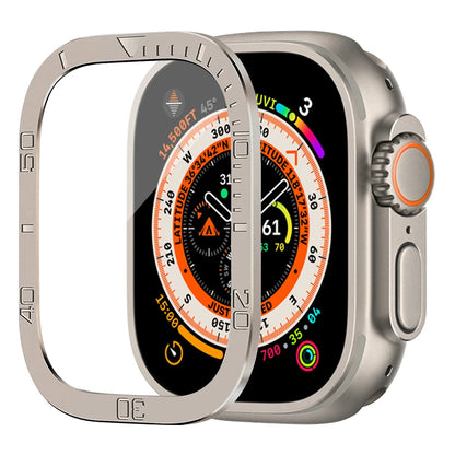 Tempered Glass Screen Protector for Apple Watch Ultra 2 49mm – Anti-Scratch HD Full Film with Metal Bumper, iWatch Ultra Accessories