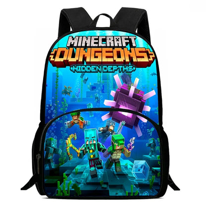Mini-Craft Kids School Backpack Set — Front Pocket Backpack, Shoulder Bag & Pencil Case for Boys & Girls Ages 5-10