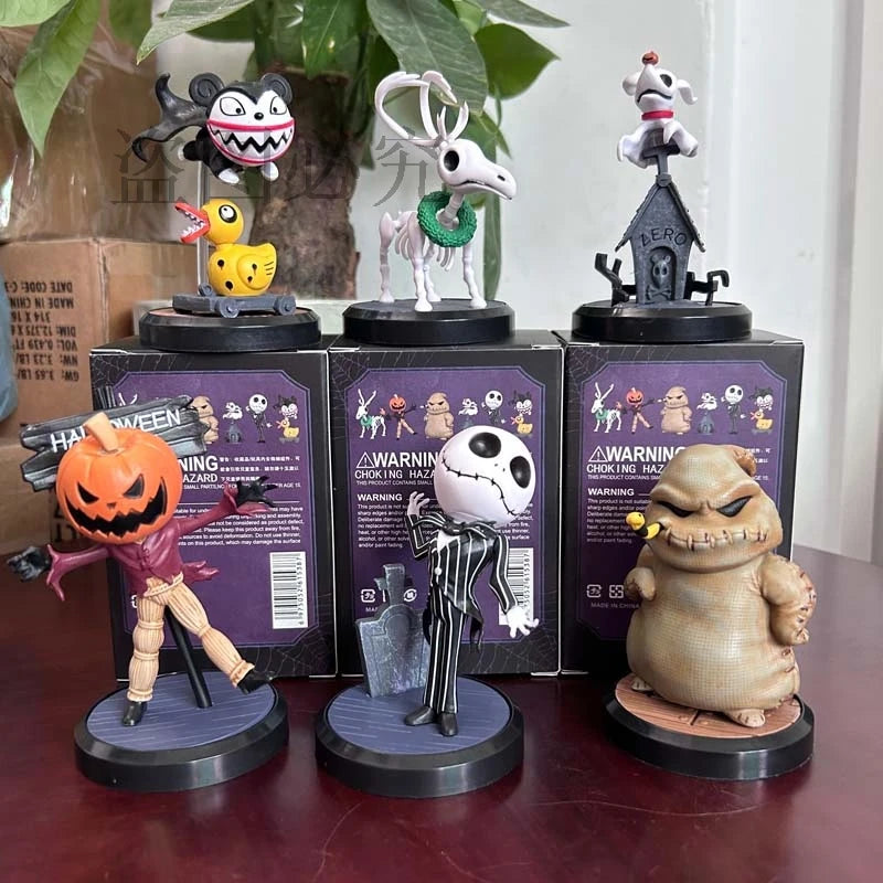 The Nightmare Before Christmas Series Figures — 6pcs Halloween Jack Collection Dolls, Bookshelf Ornaments & Kids Gifts