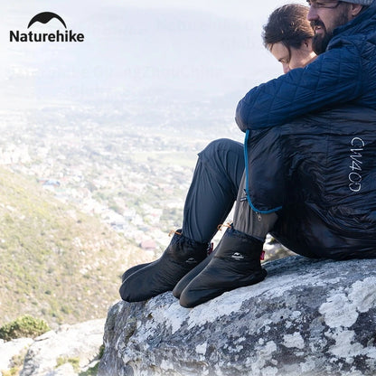 Naturehike Winter Duck Down Foot Cover - Waterproof, Ultralight Warm Booties for Hiking & Camping, Soft Slippers/Socks 650FP