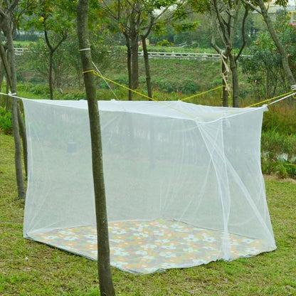 Large White Outdoor Camping Mosquito Net – Portable Insect-Proof Tent for Indoor & Bedroom Sleeping