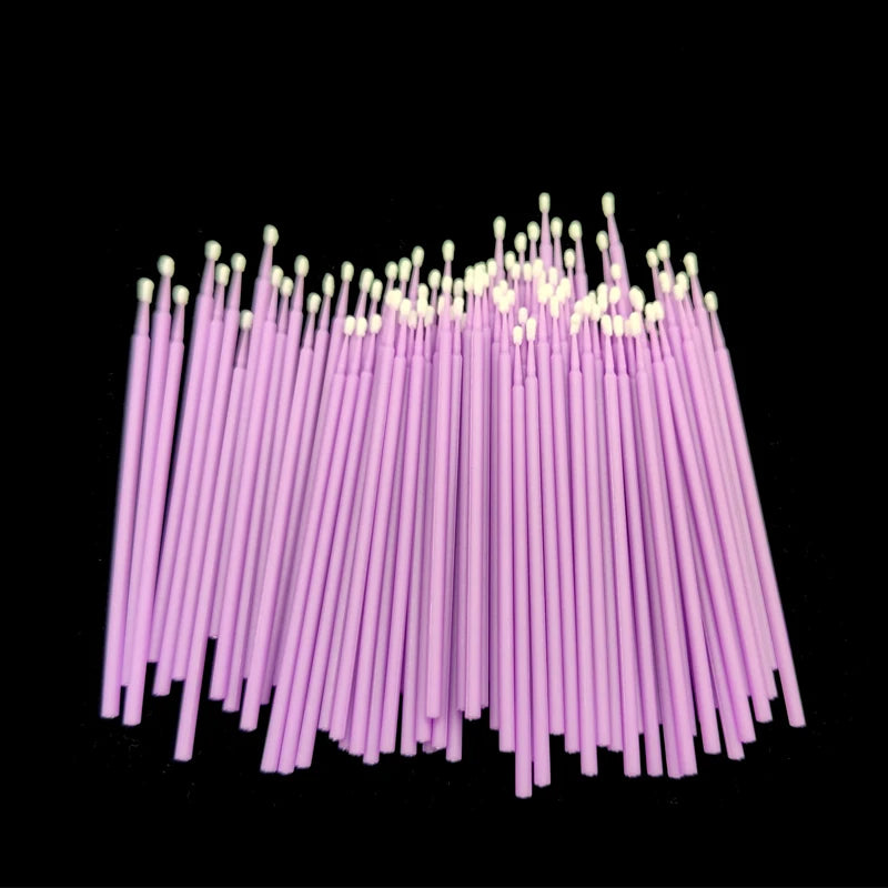 100Pcs 1.5mm Mini Car Touch Up Paint Micro Brush Tips - Purple Auto Applicator Sticks for Detailing - Micro Brush Car Products