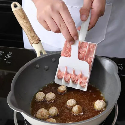 Creative Kitchen Triple Meatball Maker – Non-Stick Meatball Scoop with Cutting Spade for Easy Meatball Preparation