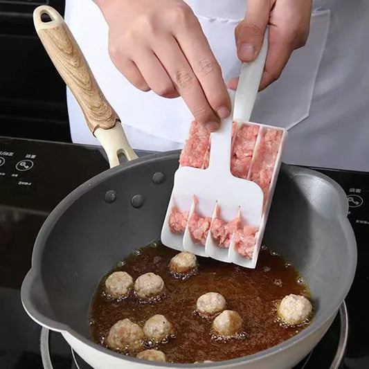 Creative Kitchen Triple Meatball Maker – Non-Stick Meatball Scoop with Cutting Spade for Easy Meatball Preparation