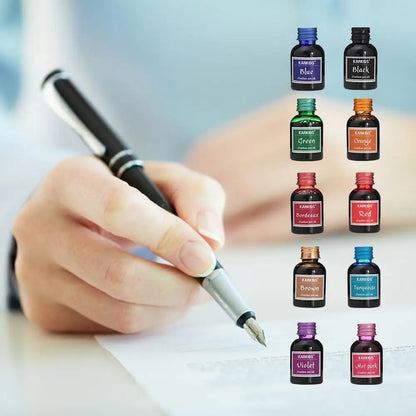 Pure Colorful Fountain Pen Ink — High-Quality 20/30/70ml Refill for Calligraphy, Writing & School Stationery