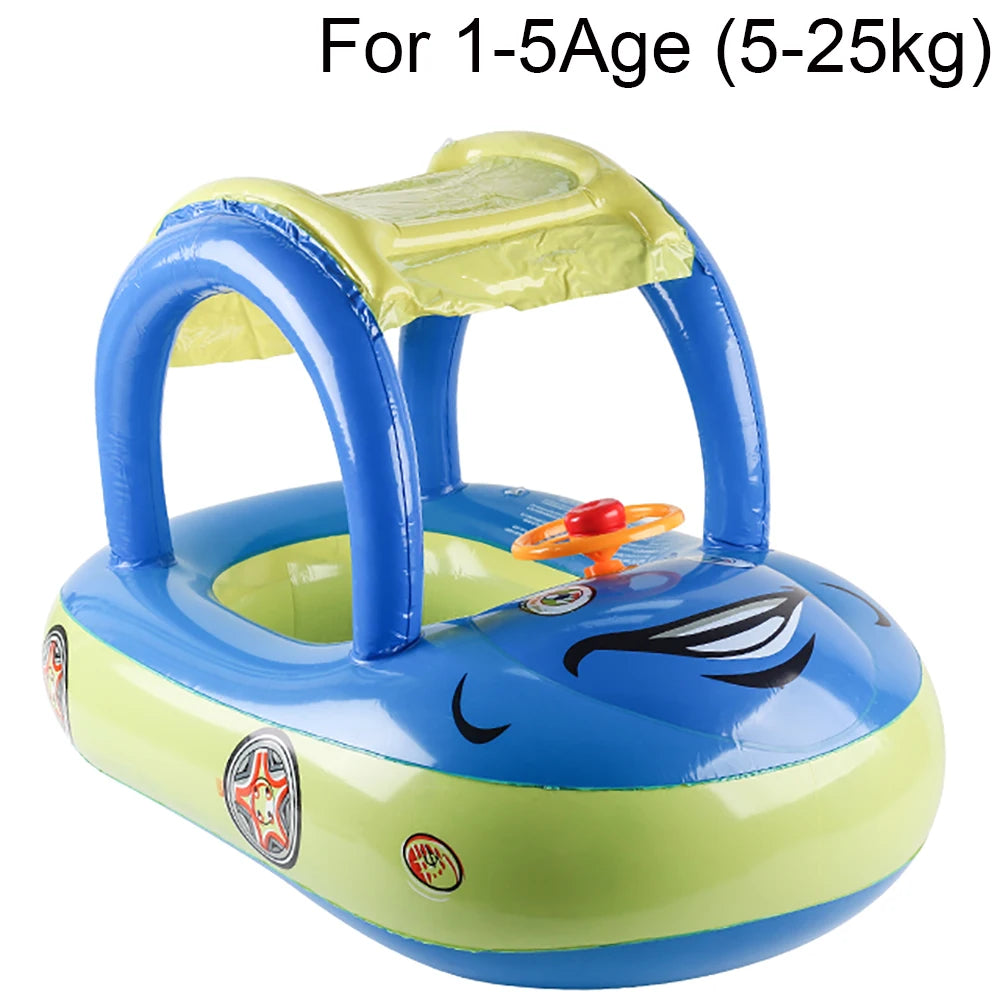 Car Shape Pool Float - Fun Swimming Ring Beach Toy for Kids & Adults