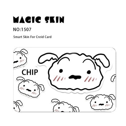 Anime Crayon Shin-Chan Poker PVC Sticker — Waterproof Cartoon Skin for Credit & Debit Cards