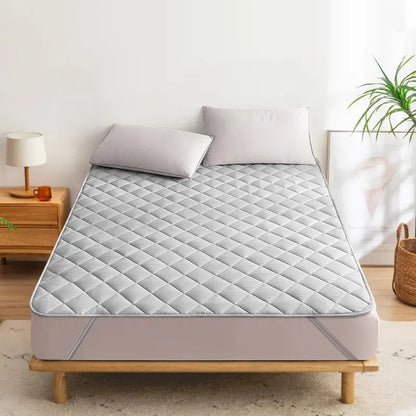 Ultrasonic Washable Mattress Protector — Elastic Band Bed Cover Pad for Full Protection