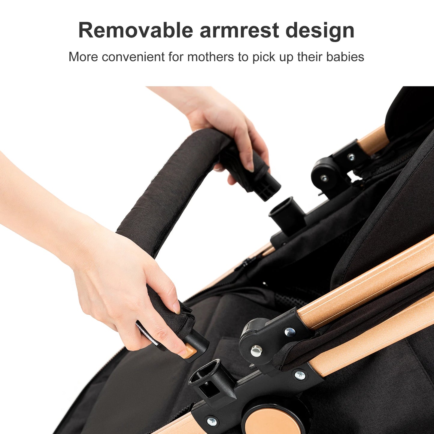 High-Quality 3-in-1 Newborn Baby Stroller — Lightweight Folding Cart with Comfort Seat & ISOFIX Safety