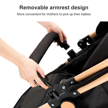 High-Quality 3-in-1 Newborn Baby Stroller — Lightweight Folding Cart with Comfort Seat & ISOFIX Safety