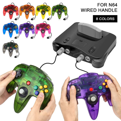Wired Transparent N64 Gamepad Controller – Joystick for Nintendo 64 Console Accessories