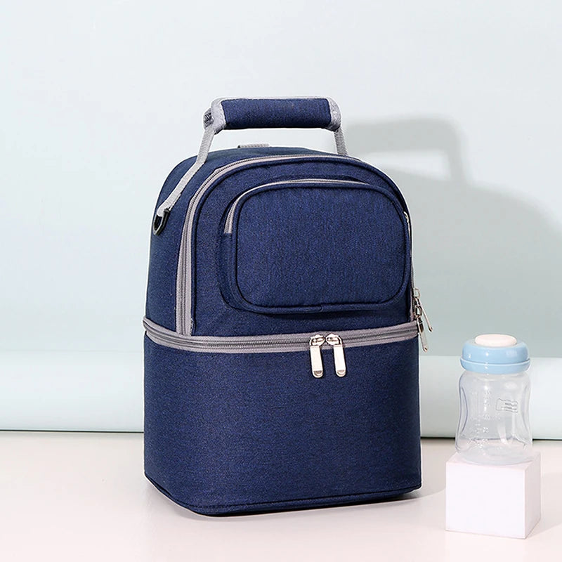 Folding Large-Capacity Breast Milk Storage Backpack – Portable Crib Bed, Mommy Outing Bag with Insulation for Baby