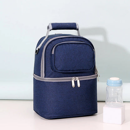 Folding Large-Capacity Breast Milk Storage Backpack – Portable Crib Bed, Mommy Outing Bag with Insulation for Baby