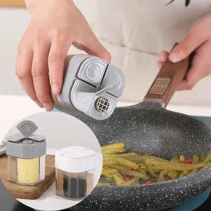 4-in-1 Travel Camping Spice Kit - Plastic Seasoning Spice Shaker with Dispenser - Essential Camping Spice Containers (1PC)