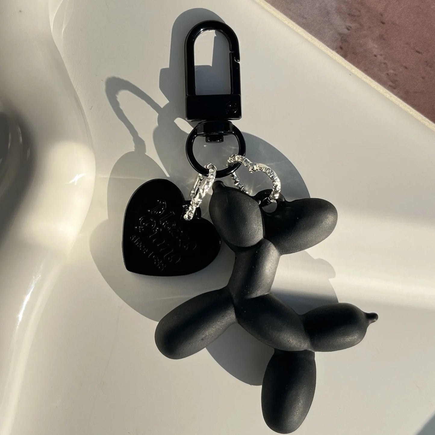 Jelly Balloon Dog Keychain - Cute Cartoon Dog Pendant Key Ring Gift for Unisex