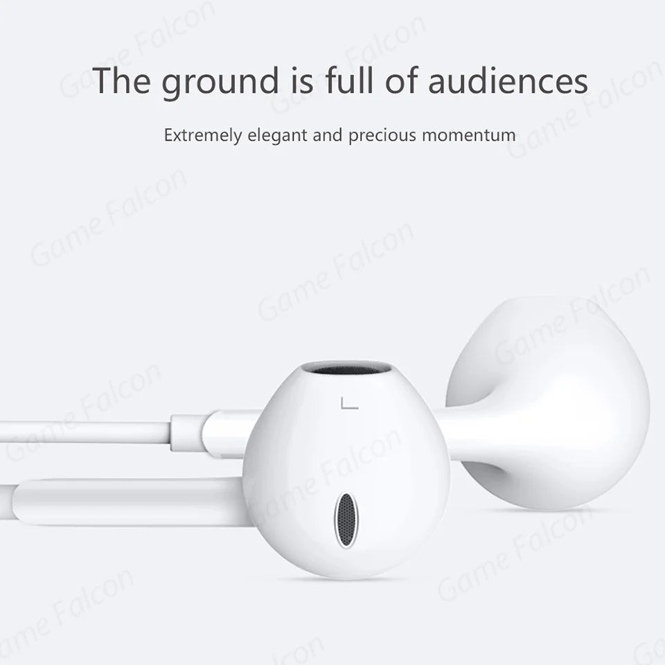High-Fidelity Bluetooth Wired Headset for iPhone 15/14/13 Pro – Type-C & 3.5mm Compatible with Samsung, Xiaomi, iPad & Tablets