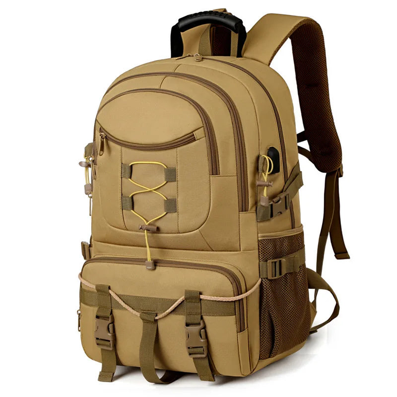 USB Tactical Climbing Backpack – Large Capacity Outdoor Travel, Camping & Laptop Rucksack for Men
