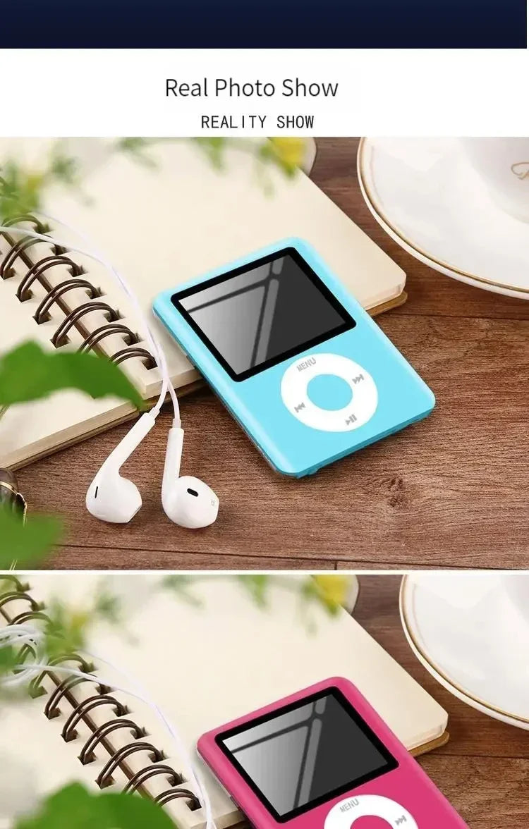 Kawaii Hello Kitty Mini MP3 Player – Cartoon Anime Portable Music Walkman for Students, Sports & External Sound Playback