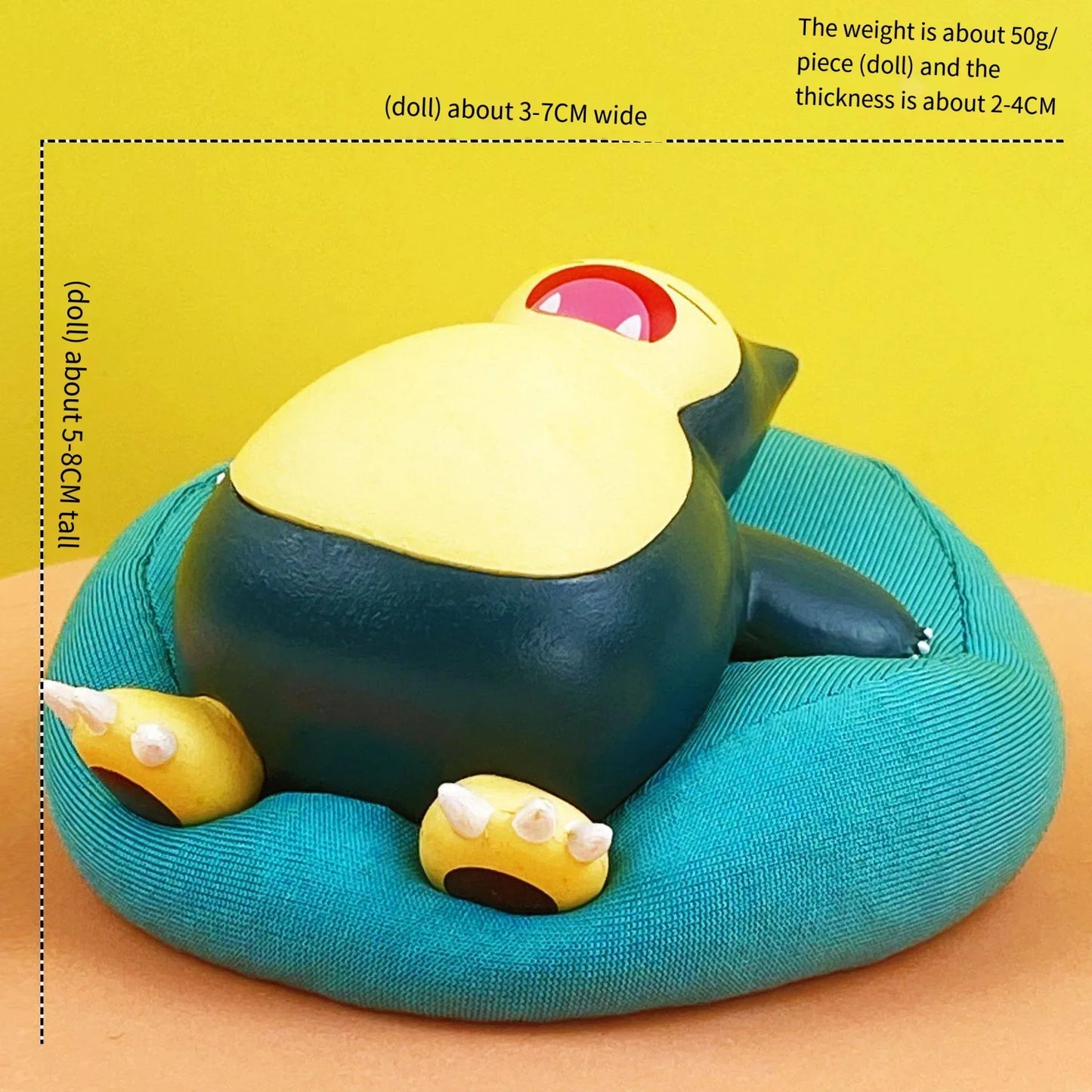 6-Piece Cartoon Sleep Pillow Set — Pokemon PVC Figures: Pikachu, Snorlax, Bulbasaur, Cute Q-Version Anime Dolls