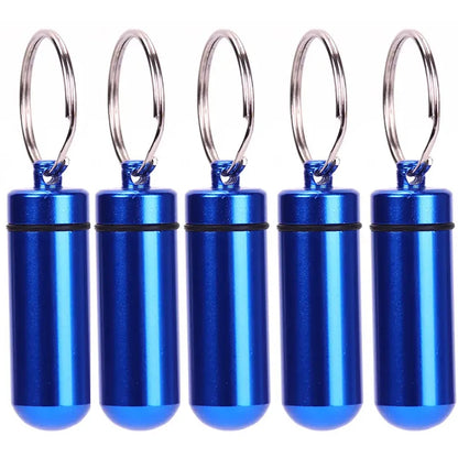 Portable Mini Travel Pill Box – Waterproof Medicine Capsule Container with Keychain for First Aid & Daily Use