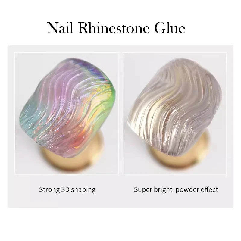 BORN PRETTY 30ML Nail Rhinestone Glue - Gel Adhesive for 3D Nail Charms, Bling Gems & Nail Decoration Supplies