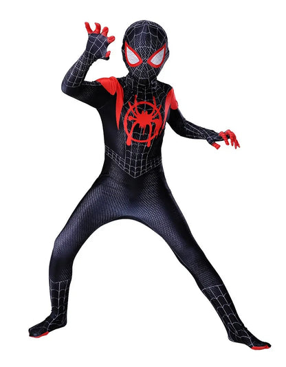 Miles Morales Spider-Man Cosplay Costume – Superhero Zentai Bodysuit for Halloween & Parties