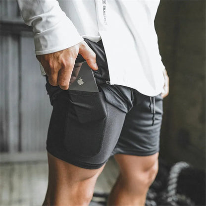 Men’s 2-in-1 Sports Shorts — Double-Layer Running, Gym & Fitness Shorts for Summer