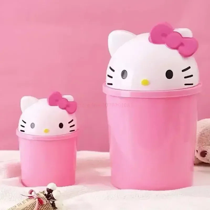 New Sanrio Hello Kitty Kawaii Dustbin – Trash Can for Living Room, Bedroom & Toilet