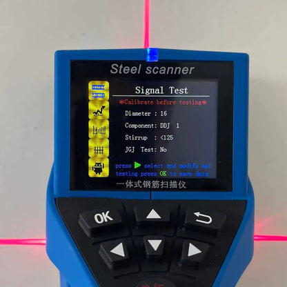 Ba-R71F Concrete Rebar Scanner - Portable Rebar, Metal & Distance Detection Tool for Construction Measuring
