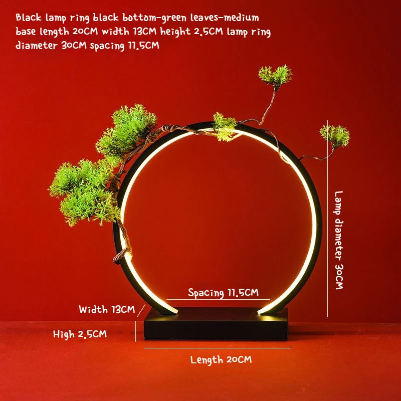 LED Light Ring Ornament – Photography Ambient Light Display Stand, Creative Desktop Home Decoration