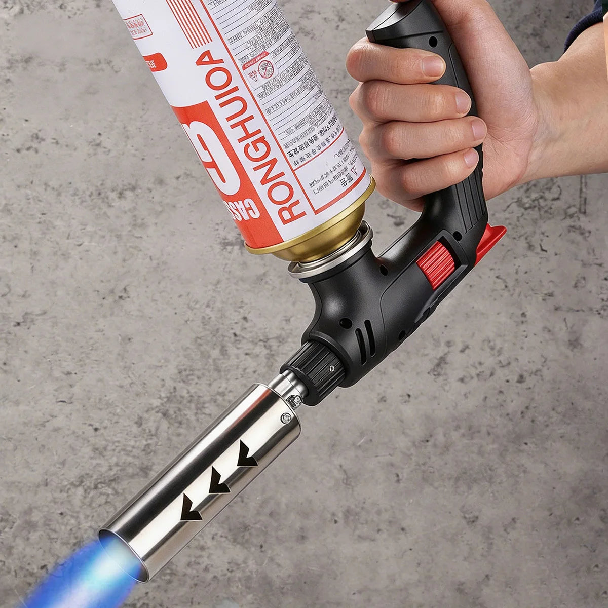 Long-Tube Butane Torch - Extended Gas Blow Torch for Camping, BBQ and Soldering