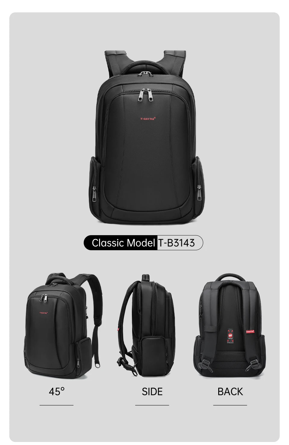 Lifetime Warranty Men’s Laptop Backpack – Anti-Theft Travel & School Bag for 14-17.3 Inch Laptops, Male Knapsack