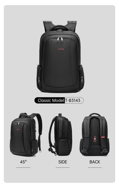 Lifetime Warranty Men’s Laptop Backpack – Anti-Theft Travel & School Bag for 14-17.3 Inch Laptops, Male Knapsack