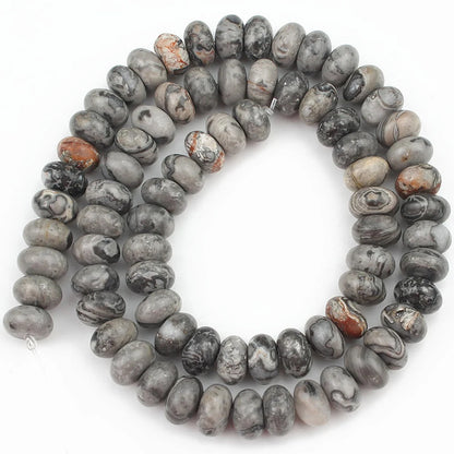 Natural Stone Rondelle Beads - 5x8mm Tourmaline, Citrine & Quartz Loose Beads for DIY Bracelets