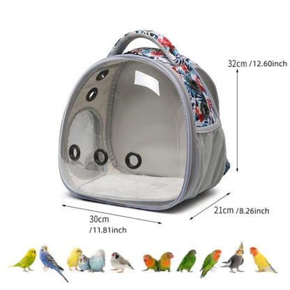Bird Carrier Travel Backpack - Portable Acrylic Bubble Cage for Parrots and Small Birds, Outdoor Hiking & Travel Pet Bag