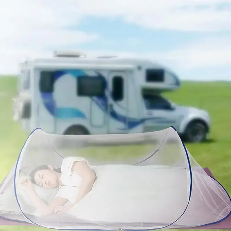 Outdoor Camping Mosquito Net – Foldable Portable Bed Tent for Family Picnics & Travel, No Installation Needed