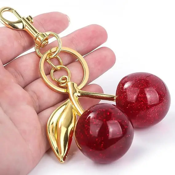 Cute Cherry Keychain Bag Charm – Purse Accessory for Handbags, Women’s Gift