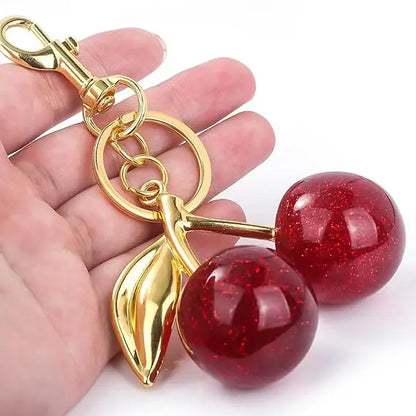 Cute Cherry Keychain Bag Charm – Purse Accessory for Handbags, Women’s Gift