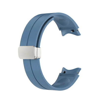 Samsung Galaxy Watch Magnetic Buckle Silicone Strap - Replacement Band for Watch 7/6/5 Pro/5/4 and Classic Models 40mm–47mm